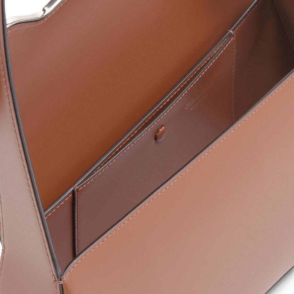 Santoni Borsa ThePluto in pelle marrone Prezzo Ridotto