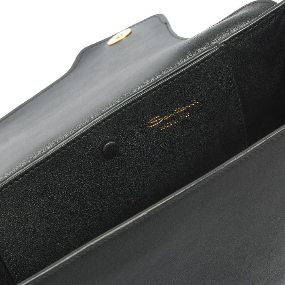 Santoni Borsa ThePluto in pelle nera Convenienza