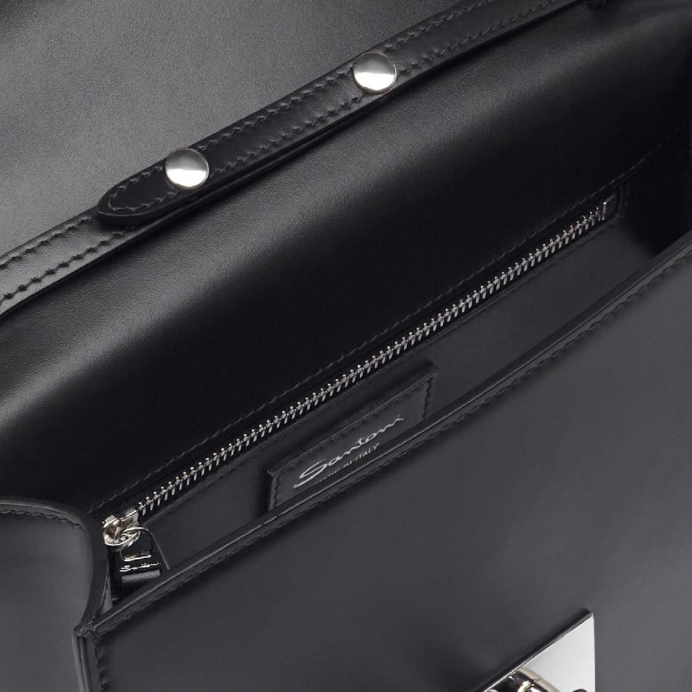 Santoni Borsa a tracolla in pelle nera I Più Venduti