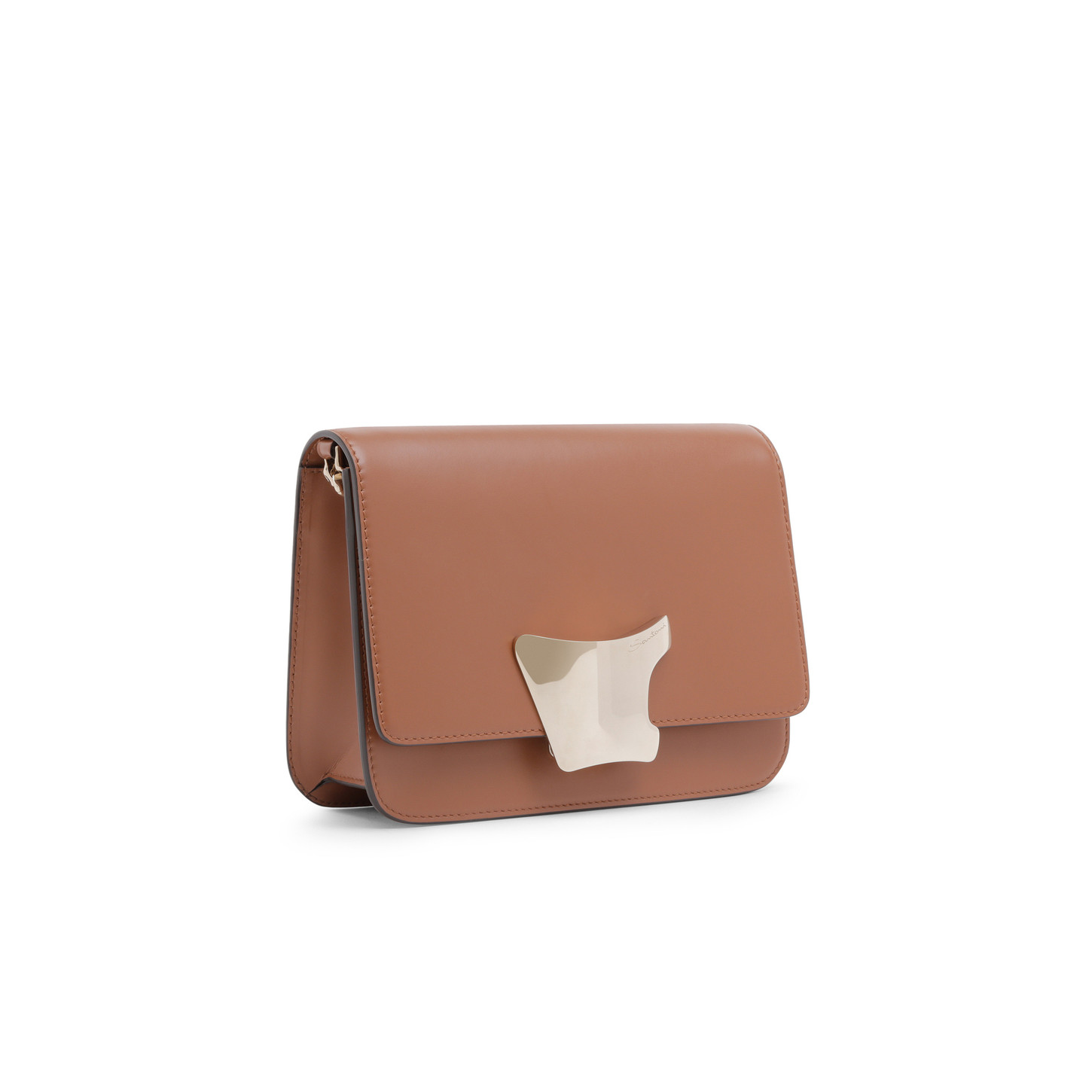 Santoni Borsa a tracolla in pelle marrone Vendite Flash