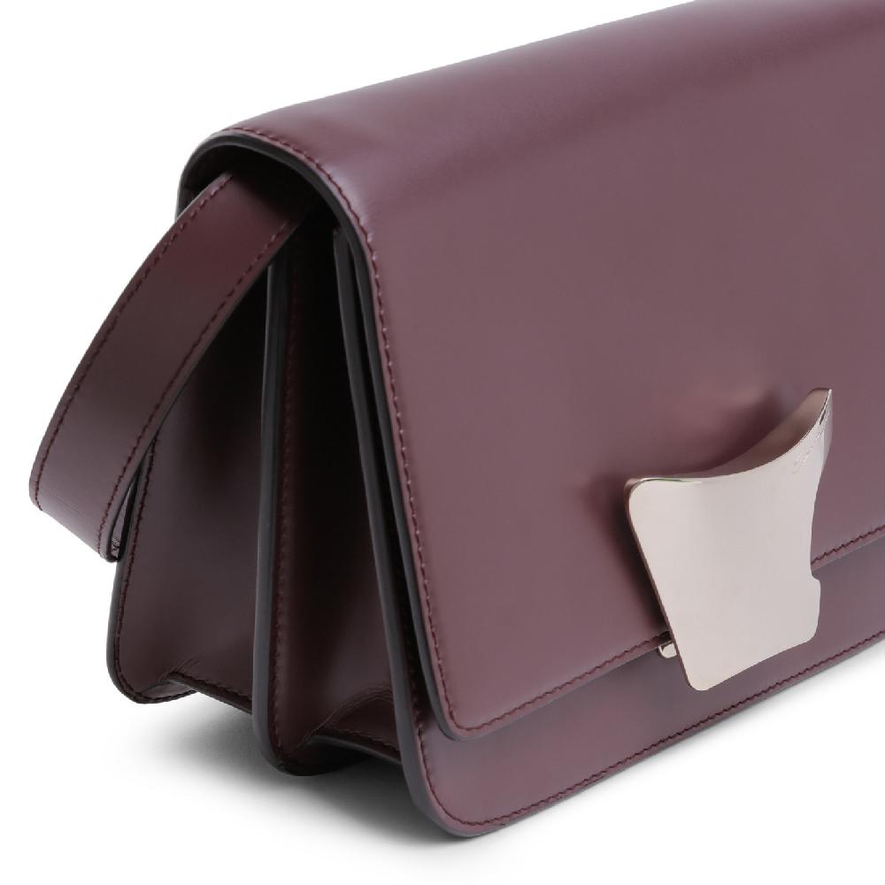 Santoni Borsa a tracolla in pelle bordeaux Italia
