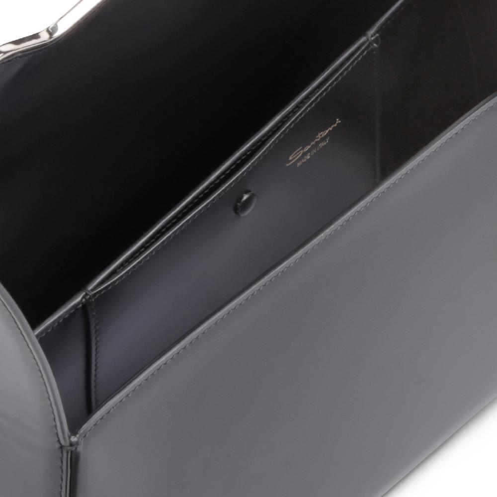 Santoni Borsa ThePluto in pelle nera In Linea