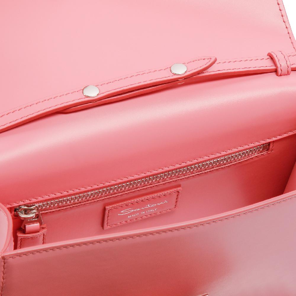 Santoni Borsa a tracolla in pelle rosa Nuovo