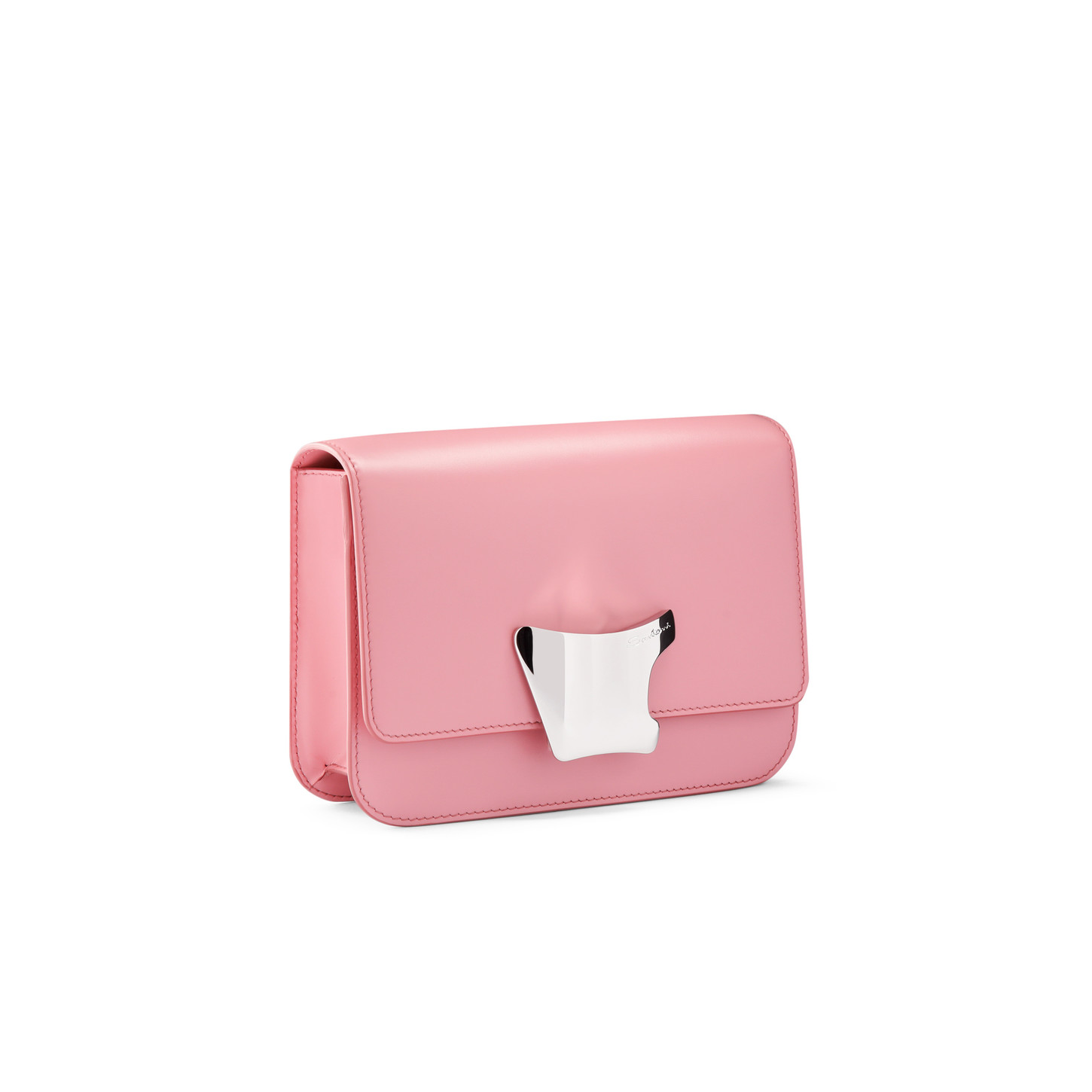 Santoni Borsa a tracolla in pelle rosa Nuovo