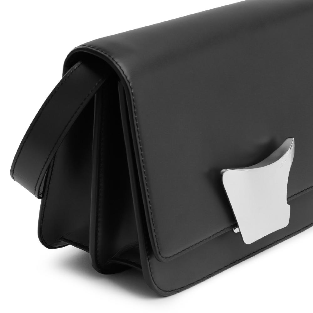 Santoni Borsa a tracolla in pelle nera Qualità