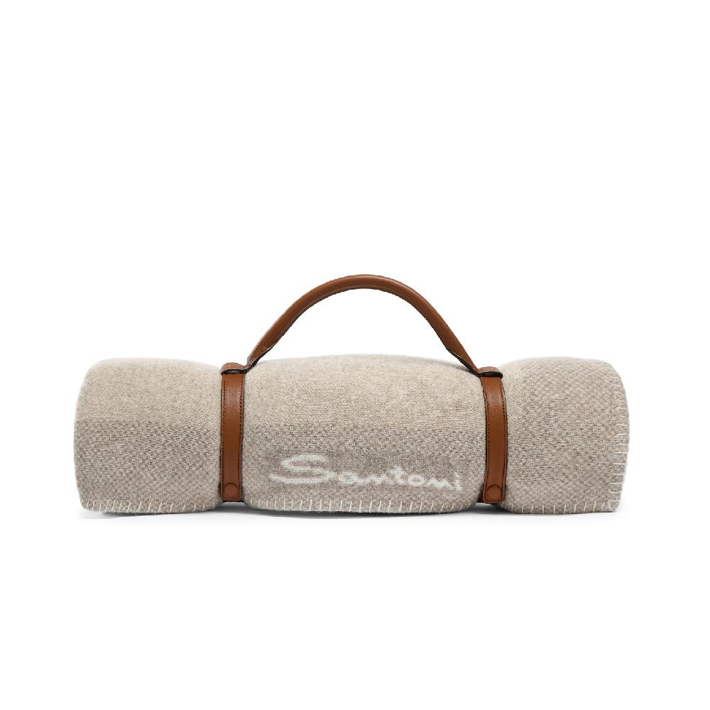 Santoni Coperta in cashmere beige Negozi Online
