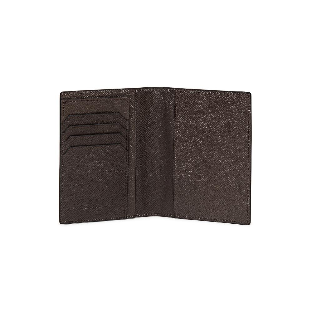 Santoni Custodia per passaporto in saffiano beige Prezzo Ridotto