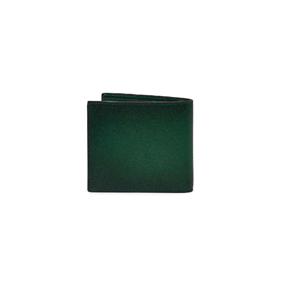 Santoni Portafoglio in saffiano verde Saldi