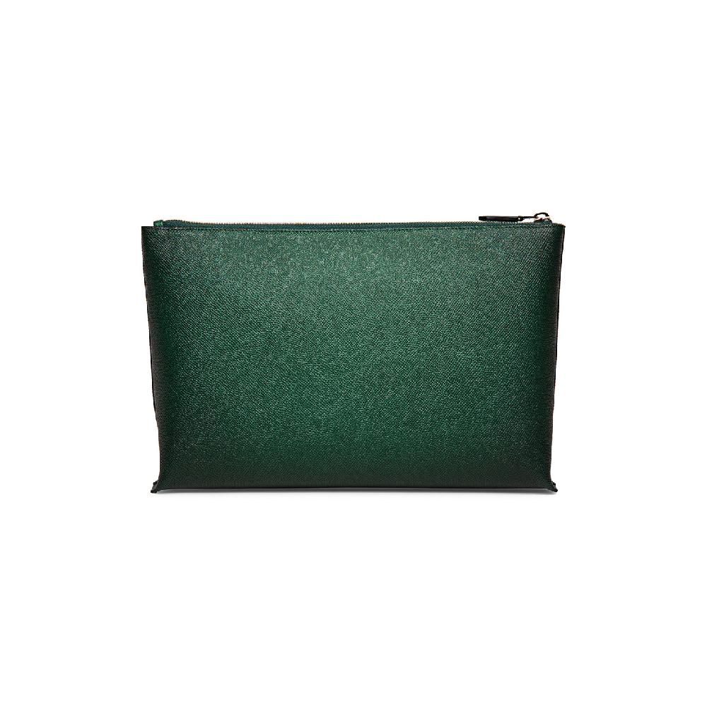 Santoni Pouch in saffiano verde Hotsell