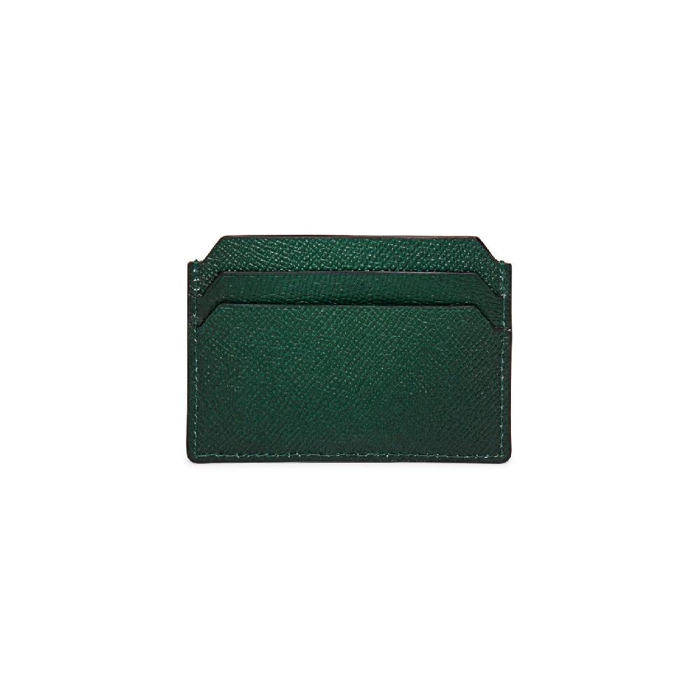 Santoni Porta carte di credito in saffiano verde I Più Venduti