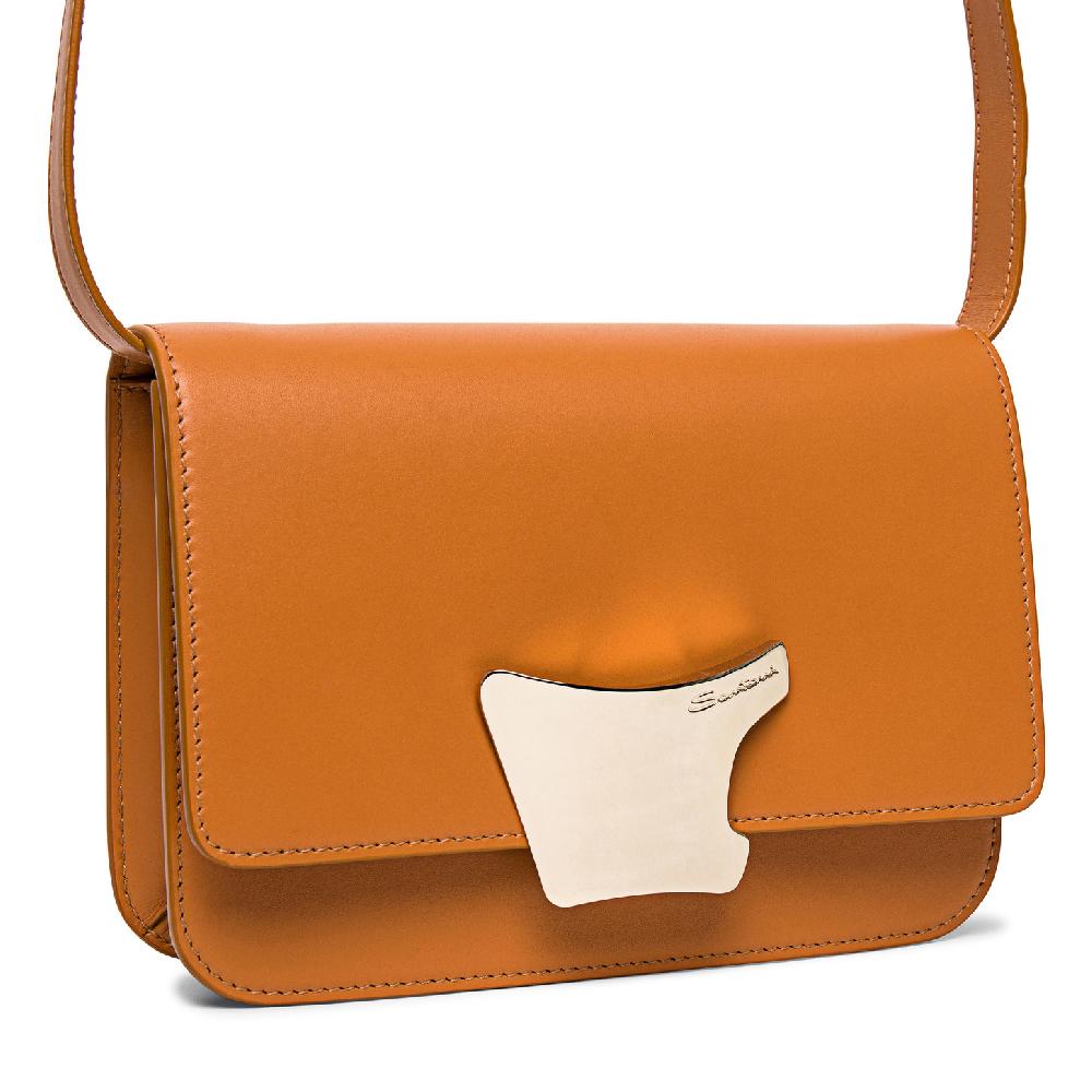 Santoni Borsa a tracolla in pelle marrone Negozio