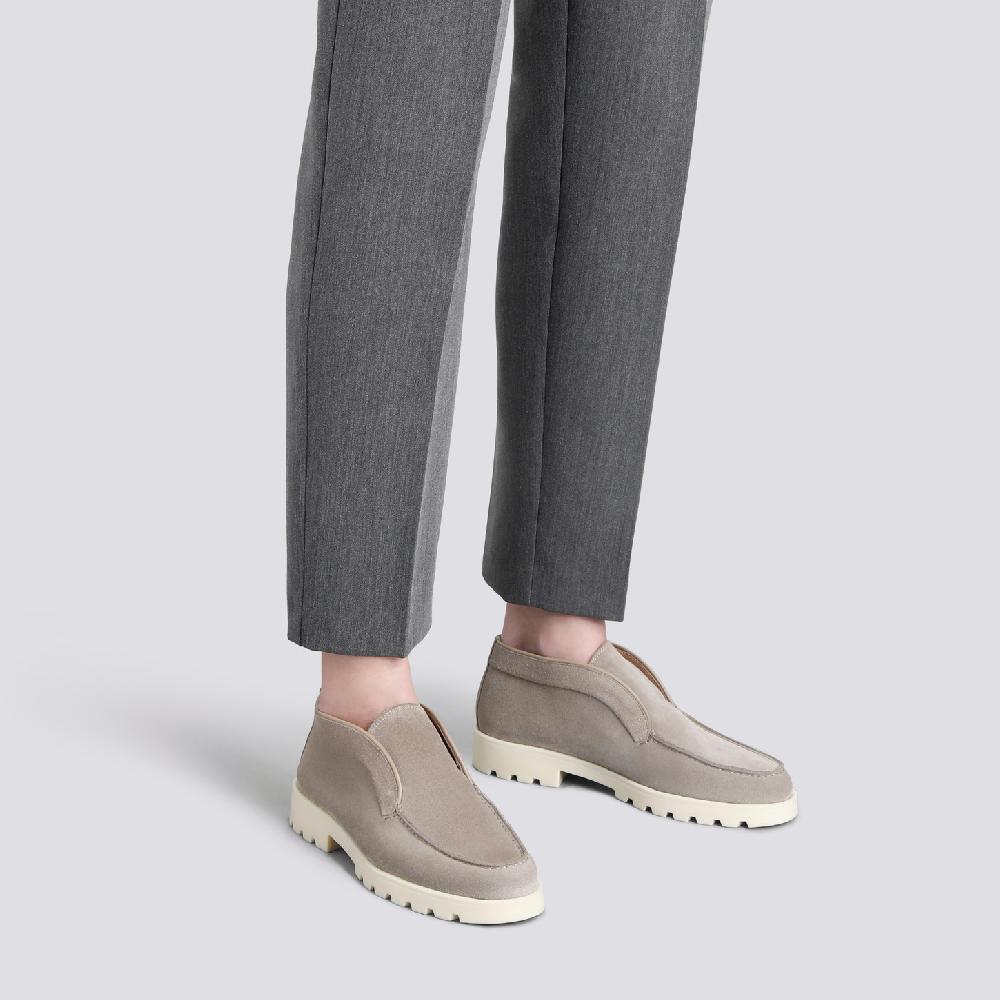 Santoni Stivaletto desert da donna in suede tortora Promozione