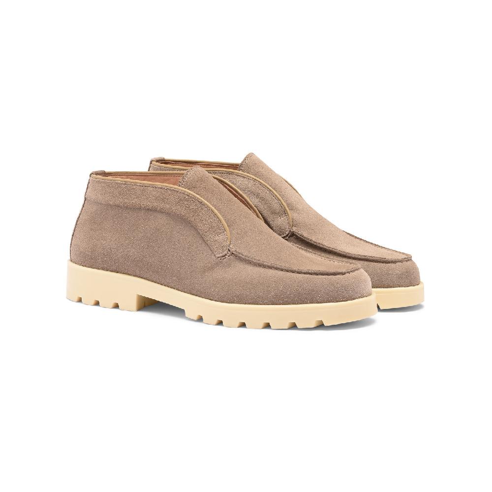 Santoni Stivaletto desert da donna in suede tortora Promozione