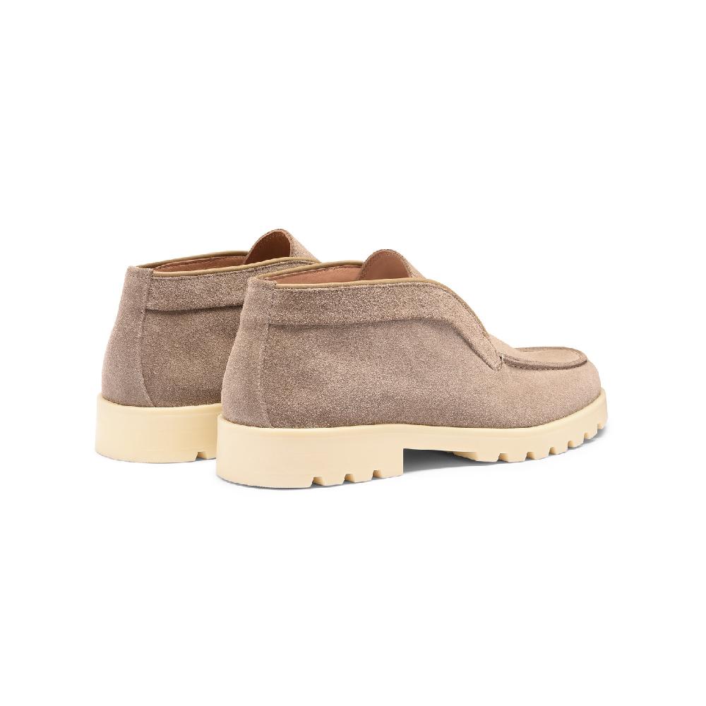 Santoni Stivaletto desert da donna in suede tortora Promozione