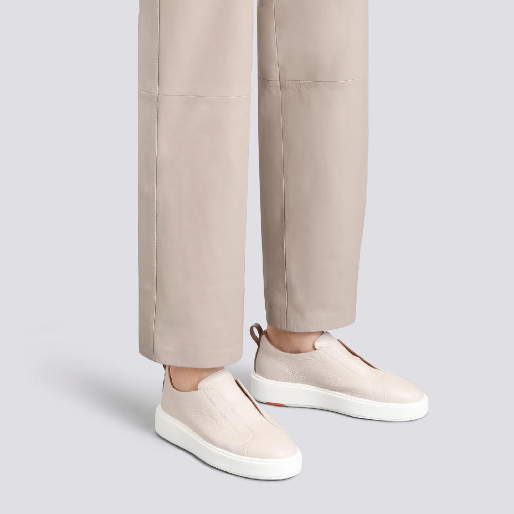Santoni Sneaker slip-on da donna in pelle bottalata nude Soddisfazione Garantita