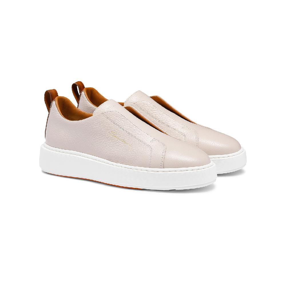 Santoni Sneaker slip-on da donna in pelle bottalata nude Soddisfazione Garantita