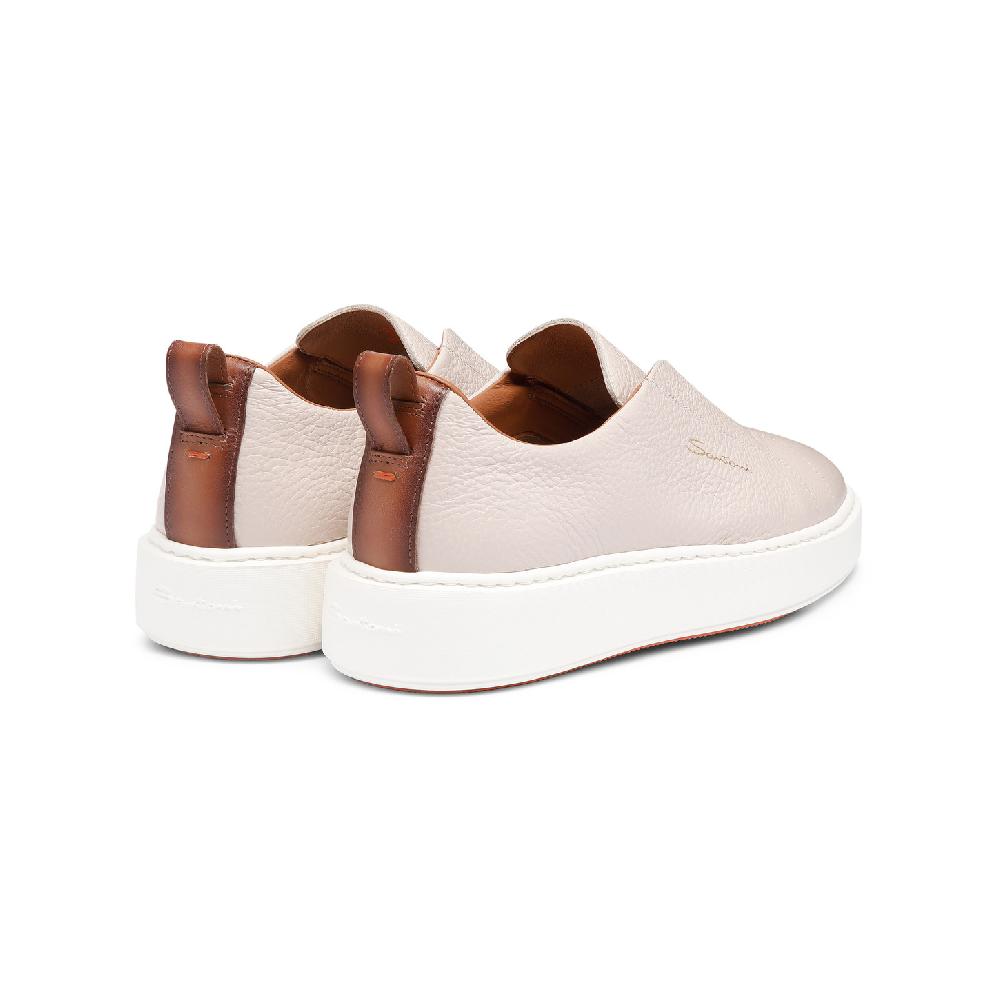 Santoni Sneaker slip-on da donna in pelle bottalata nude Soddisfazione Garantita