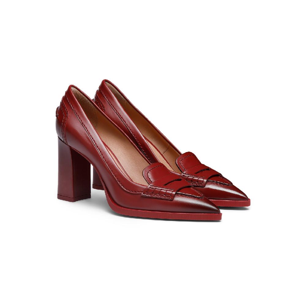 Santoni Décolletés tacco alto da donna in pelle rossa Fino Al -60%