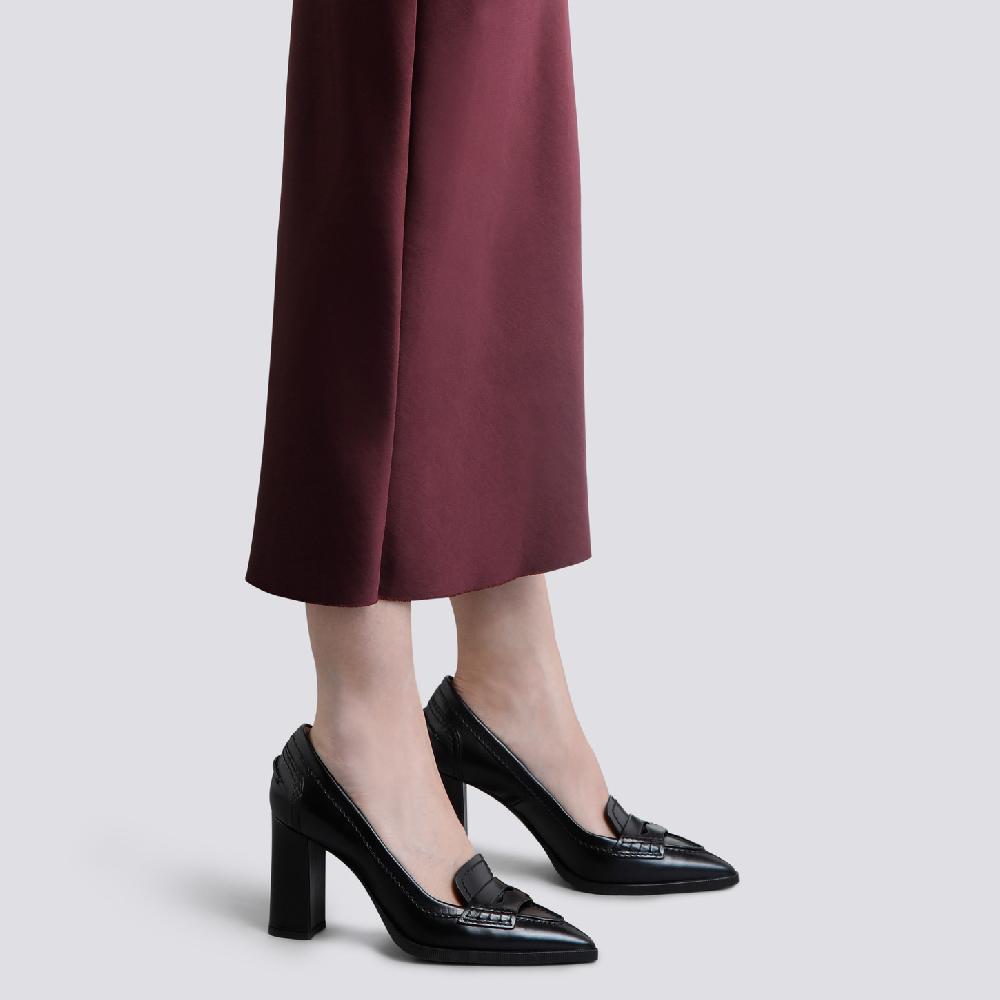 Santoni Décolletés tacco alto da donna in pelle nera Shopping Online