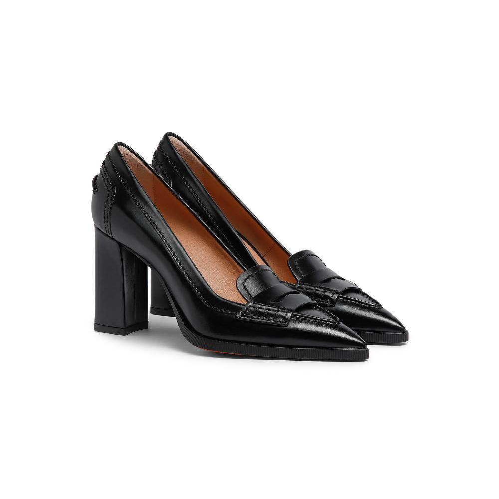 Santoni Décolletés tacco alto da donna in pelle nera Shopping Online
