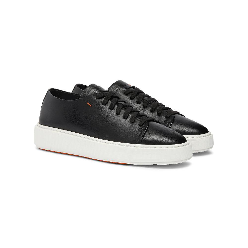 Santoni Sneaker da donna in pelle nera Prezzo Ridotto