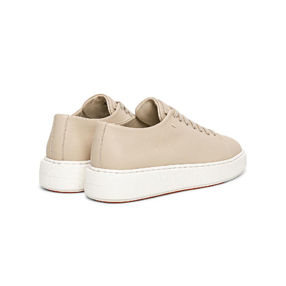 Santoni Sneaker da donna in pelle beige Sottocosto