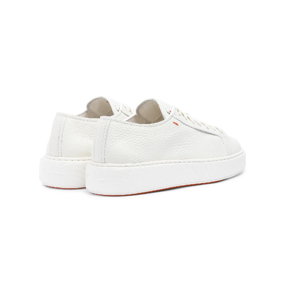 Santoni Sneaker da donna in pelle bottalata bianca Convenienza
