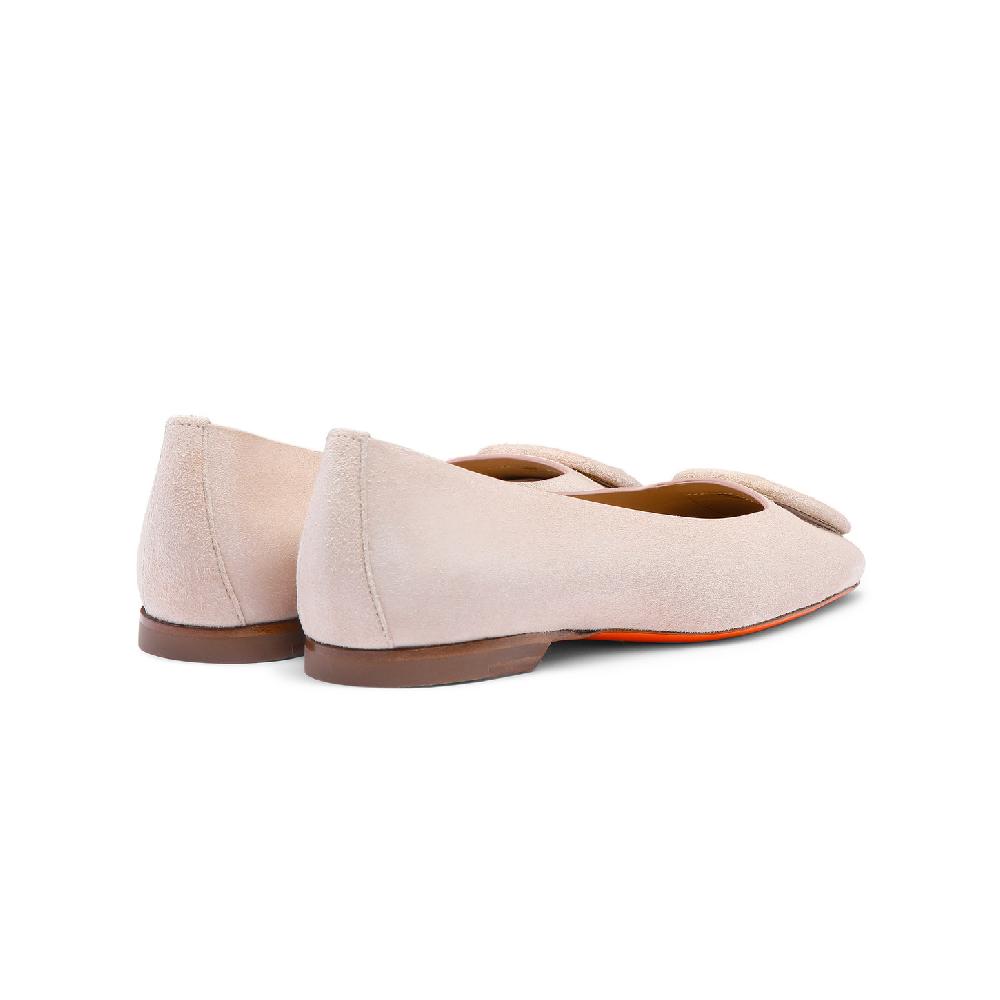 Santoni Ballerina da donna in suede rosa Outlet