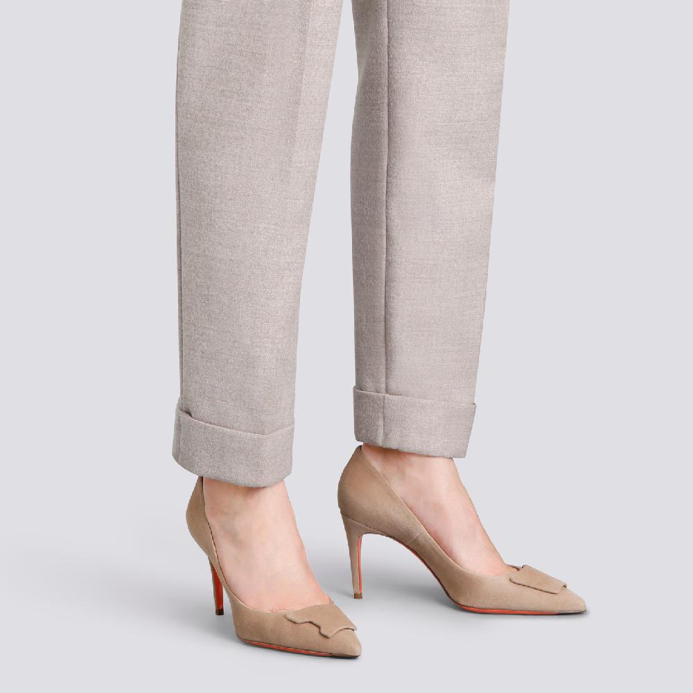 Santoni Décolletés tacco alto Santoni Sibille da donna in suede beige Hotsell