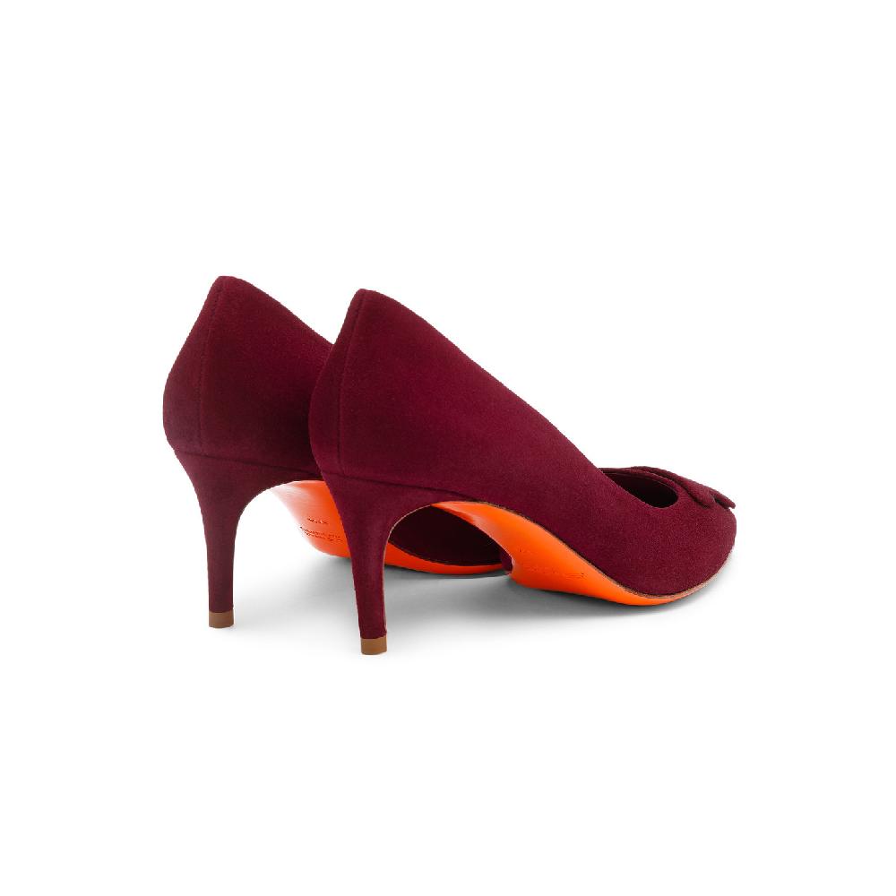 Santoni Décolletés tacco medio Santoni Sibille da donna in suede bordeaux Vendita Calda