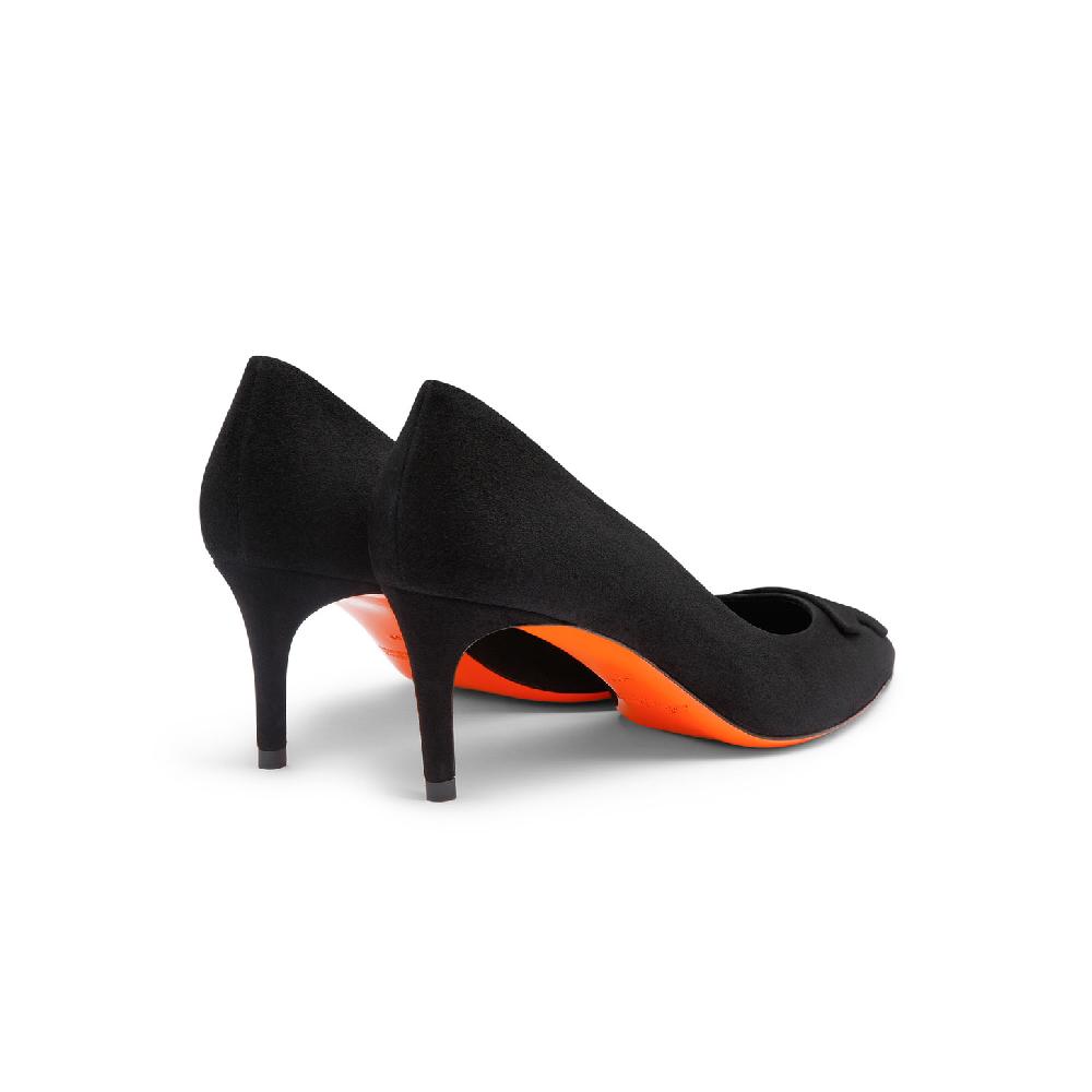 Santoni Décolletés tacco medio Santoni Sibille da donna in suede nero Vendita Economica
