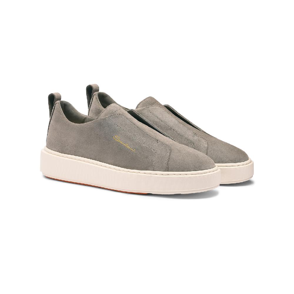 Santoni Sneaker slip-on da donna in suede grigio 2025