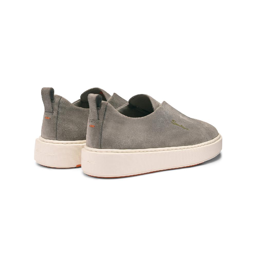 Santoni Sneaker slip-on da donna in suede grigio 2025