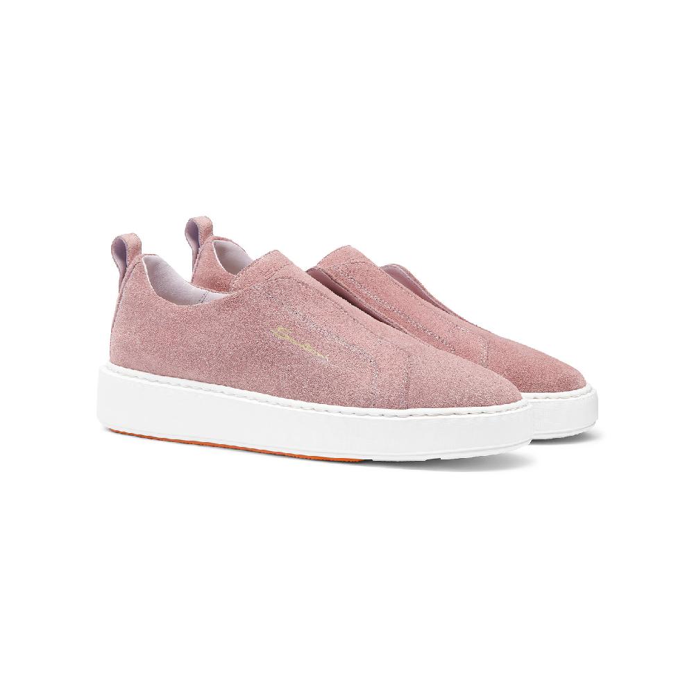 Santoni Sneaker slip-on da donna in suede rosa Italy