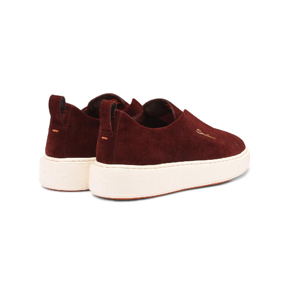 Santoni Sneaker slip-on da donna in suede bordeaux Italia