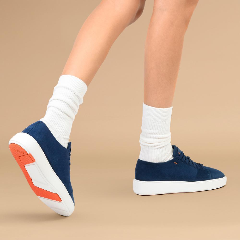 Santoni Sneaker da donna in suede blu 2025