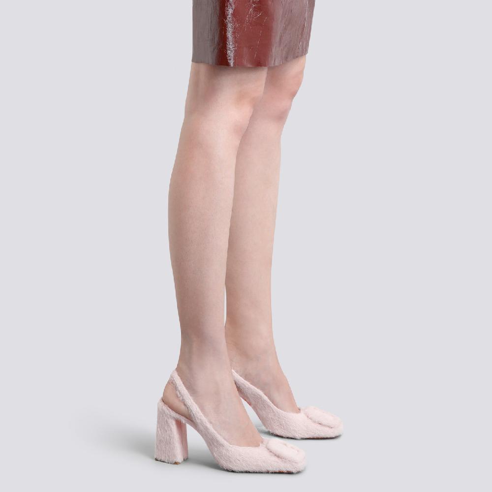 Santoni Décolletés tacco alto da donna in lana rosa Vendita