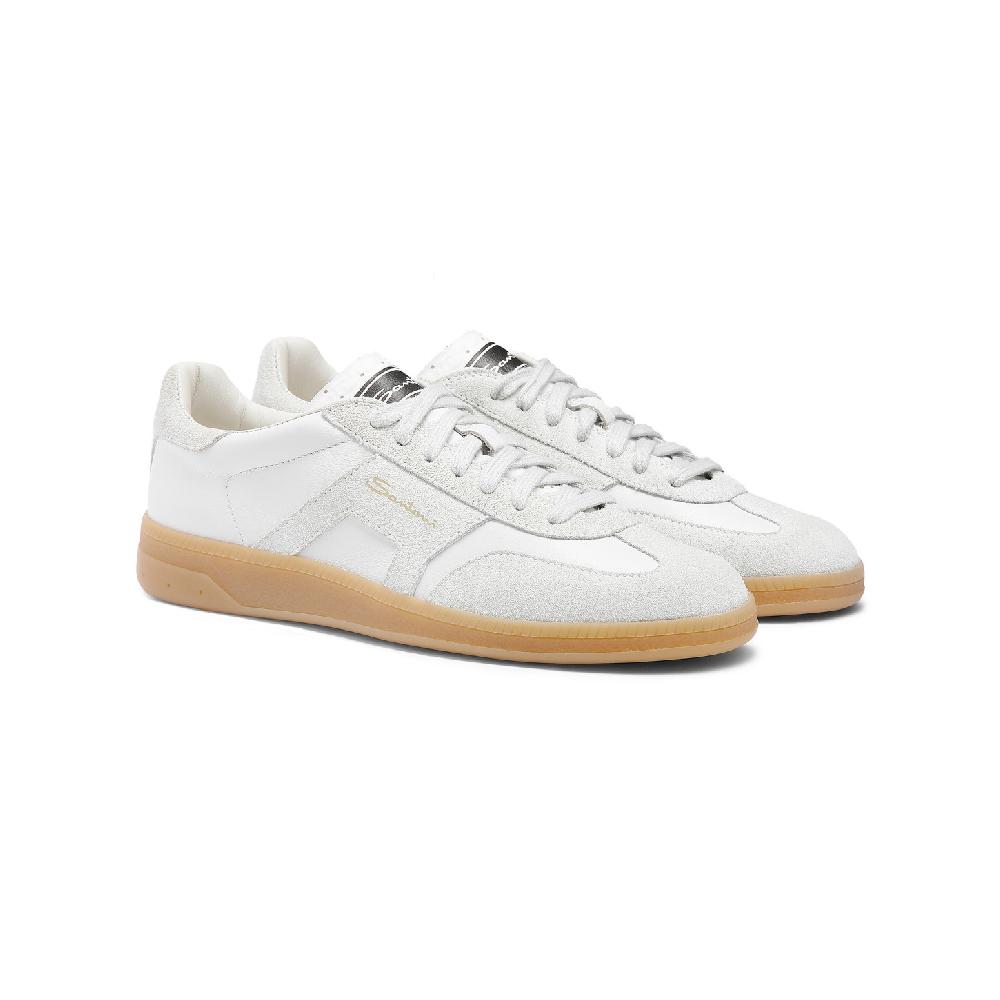 Santoni Sneaker DBS Oly da donna in pelle bottalata bianca Qualità Garantita