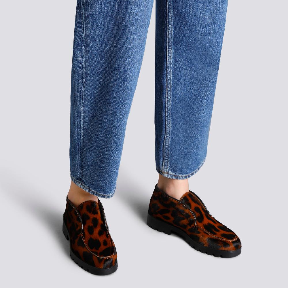 Santoni Stivaletto desert da donna in cavallino animalier Fino Al -60%