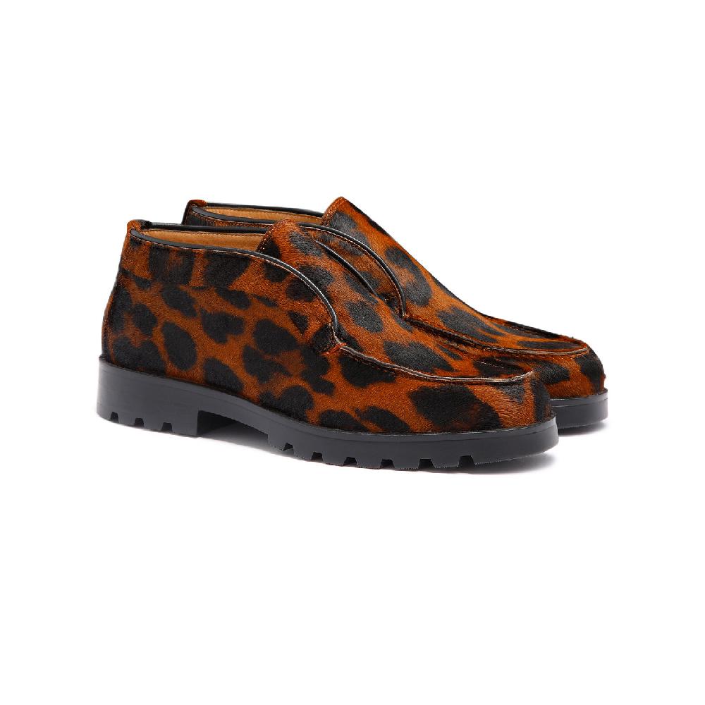 Santoni Stivaletto desert da donna in cavallino animalier Fino Al -60%