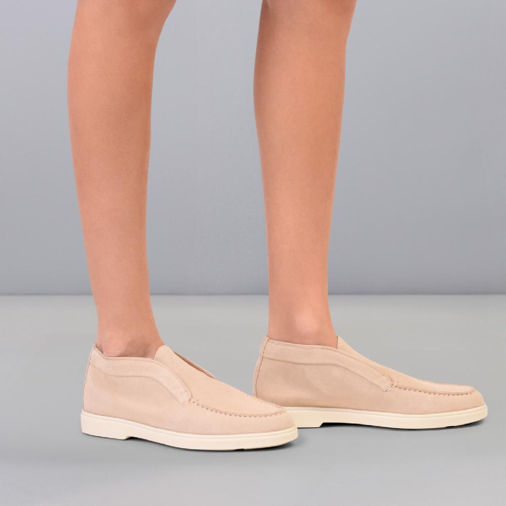 Santoni Stivaletto desert da donna in suede rosa Shopping Online