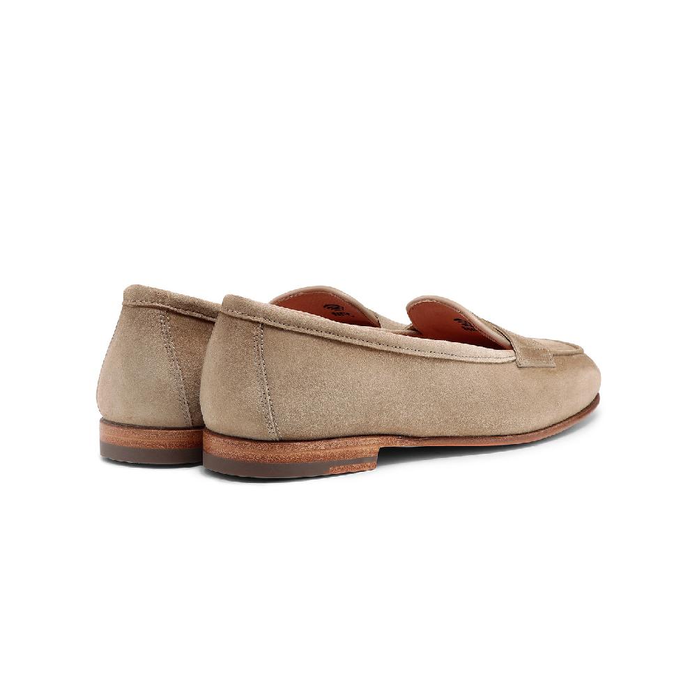 Santoni Mocassino Carla da donna in suede beige Novità