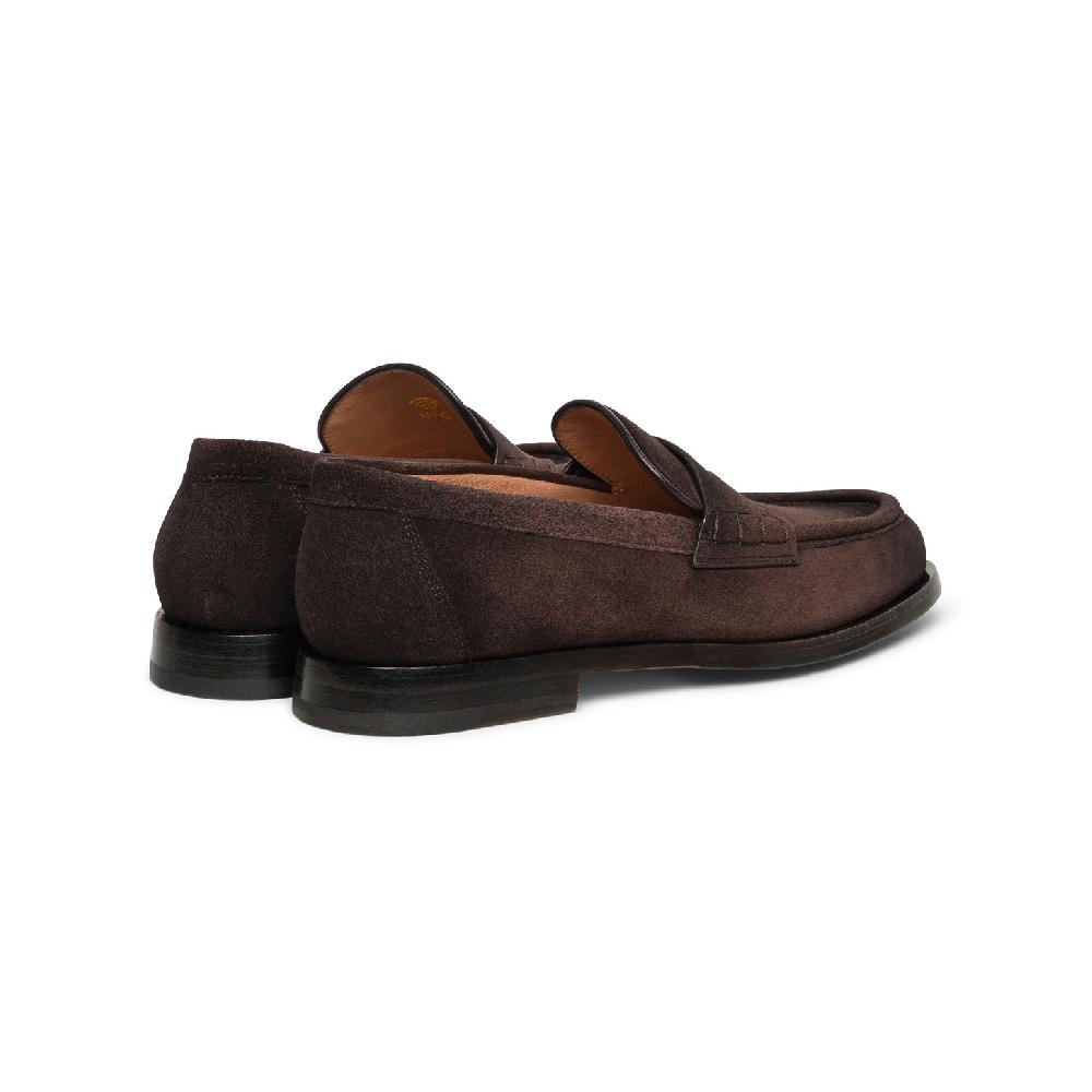 Santoni Mocassino penny da donna in suede testa di moro Saldi