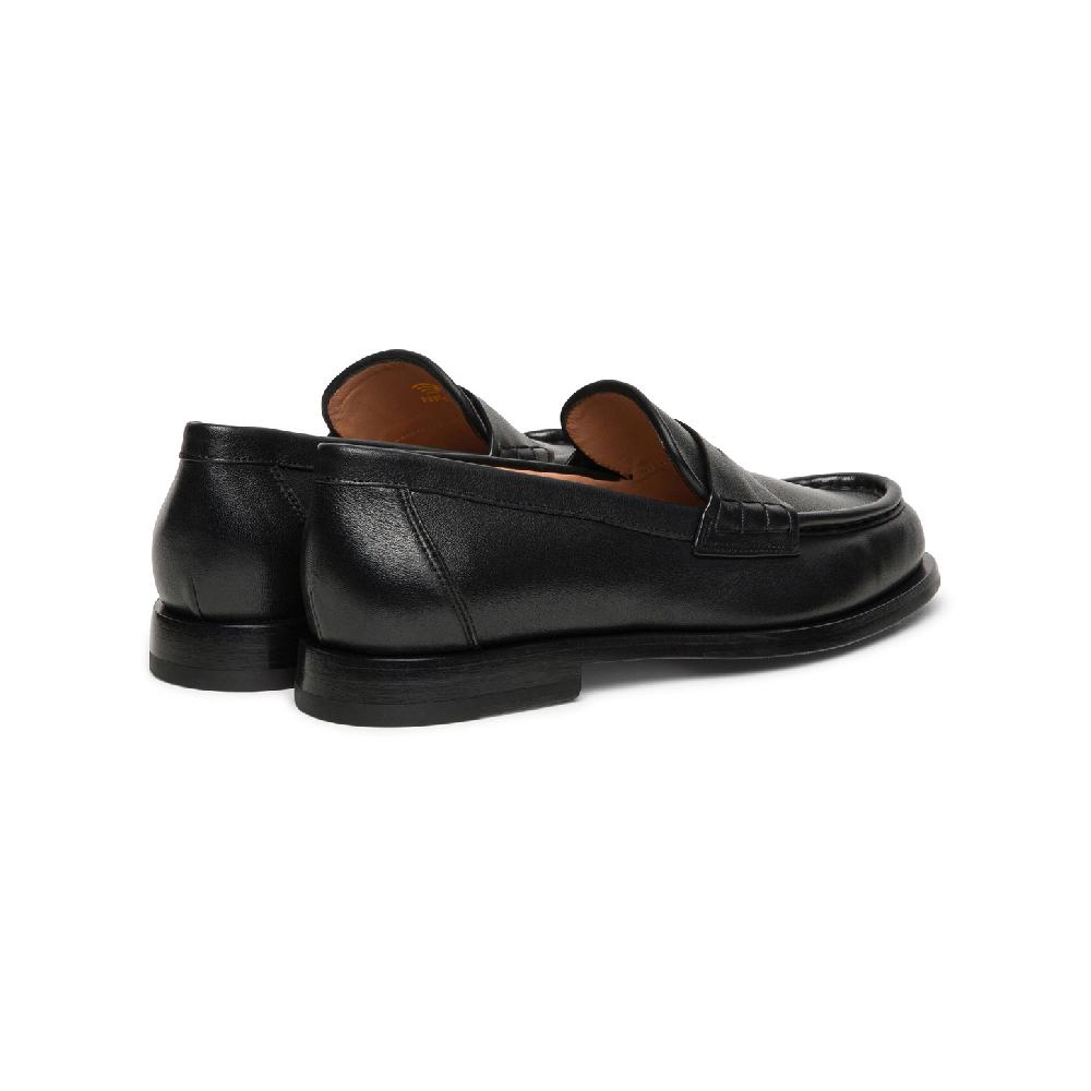 Santoni Mocassino penny da donna in pelle nera Offerte