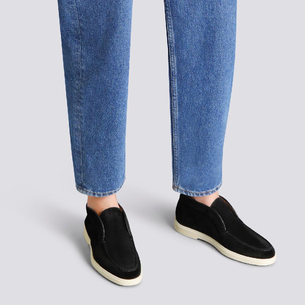 Santoni Stivaletto desert da donna in suede nero I Più Venduti