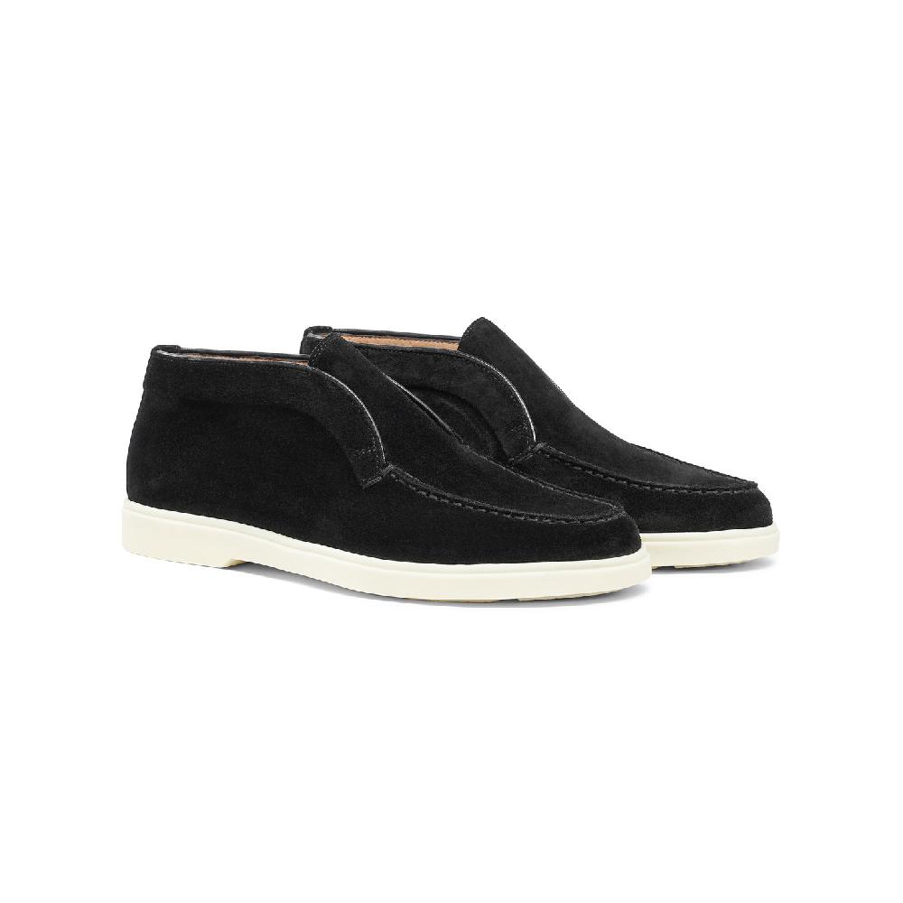 Santoni Stivaletto desert da donna in suede nero I Più Venduti