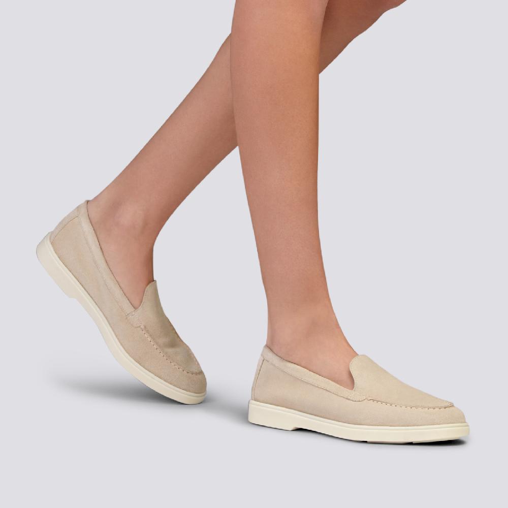 Santoni Mocassino da donna in suede rosa Vendite Flash