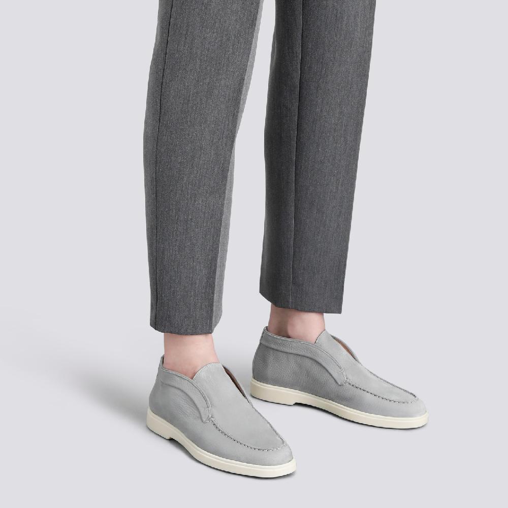 Santoni Stivaletto desert da donna in nabuk grigio Negozio