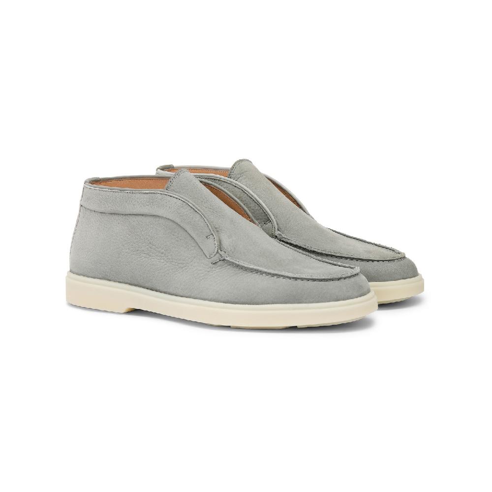 Santoni Stivaletto desert da donna in nabuk grigio Negozio