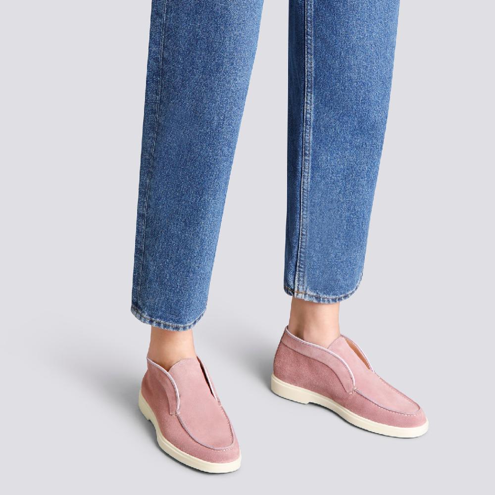 Santoni Stivaletto desert da donna in suede rosa Qualità